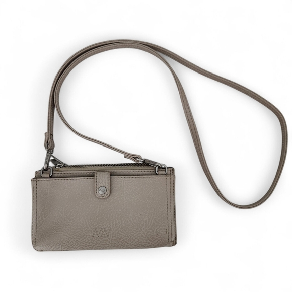 MATT & NAT taupe crossbody wallet bag vegan leather - Picture 2 of 14